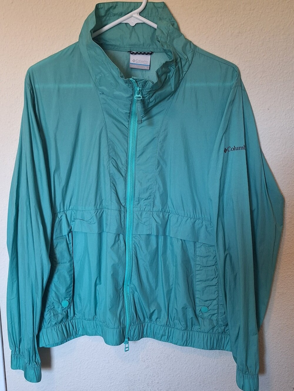 Columbia Teal/Green Lightweight Packable Jacket